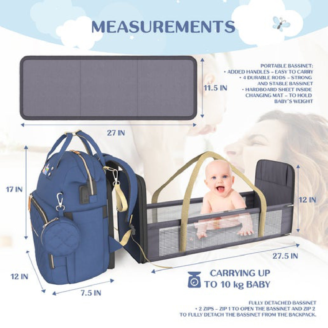 Sac à langer bleu